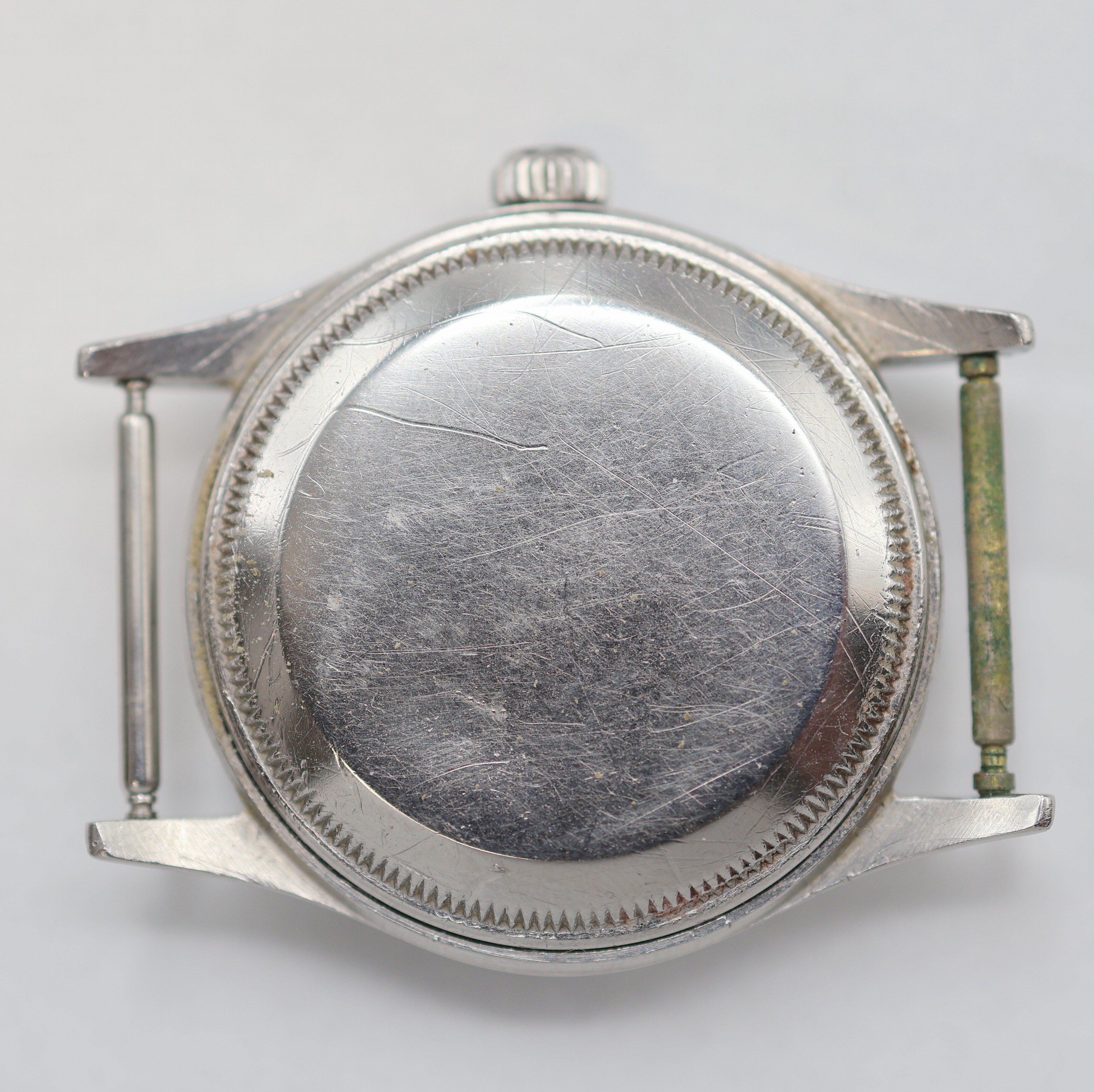 Detail f: ROLEX Oyster Perpetual Armbanduhr in Stahl Referenz 6532, Schweiz lt. Hallmark 4. Quartal 1956, Automatik, Boden u. Krone verschr., Zifferbl. ...