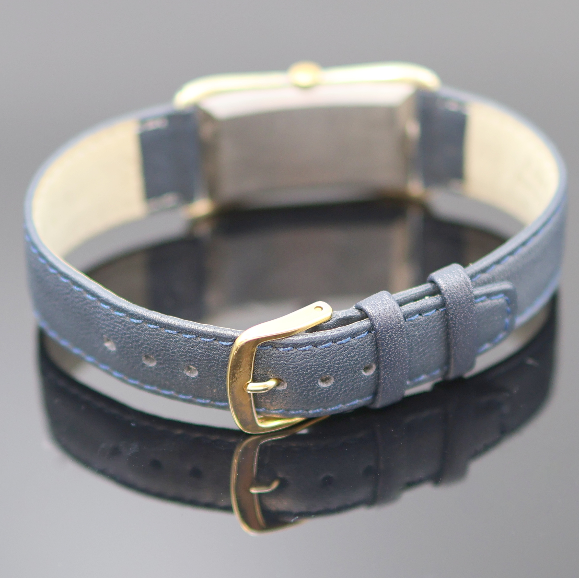 Detail c: ROLEX Prince Armbanduhr Referenz 1490, Schweiz um 1935, Handaufzug, rechteckiges, teilw. verg. Stahlgeh., Boden aufgedr., silb. Zifferbl. ...