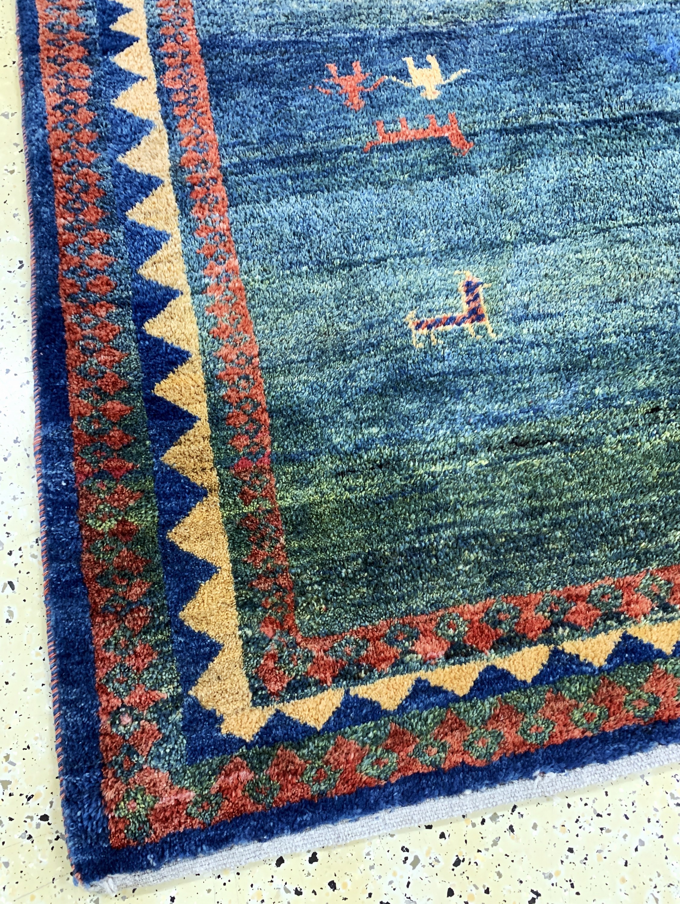 Detail d: Gabbeh, Persien, Ende 20.Jhd, Wolle auf Wolle, ca. 230 x 190 cm, EHZ: 2