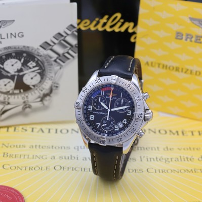 Image 26980215 - BREITLING Transocean Armbandchronograph in Stahl Referenz A53340, Schweiz um 2000, ...