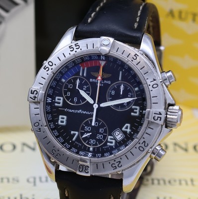 26980215a - BREITLING Transocean Armbandchronograph in Stahl Referenz A53340, Schweiz um 2000, ...