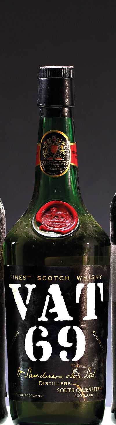 26980288a - Konvolut aus 3 Whisky´s, schottisch und kanadisch, 1x VAT 69 Blended Scotch Whisky, ca. ...