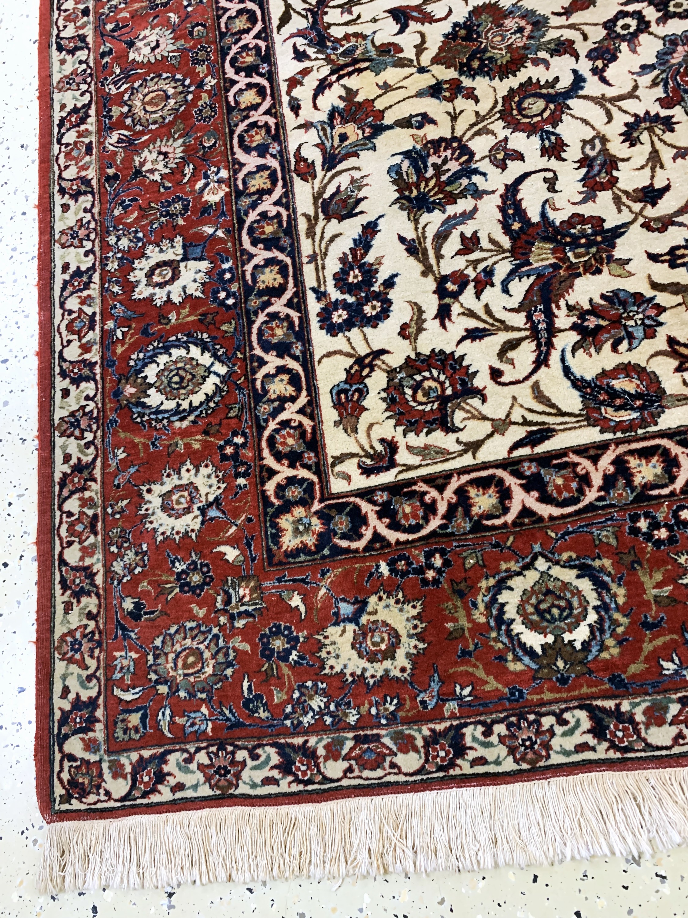 Detail c: Esfahan fein alt, Persien, Anfang 20.Jhd, Wolle auf Baumwolle, ca. 303 x 210 cm, EHZ: 3