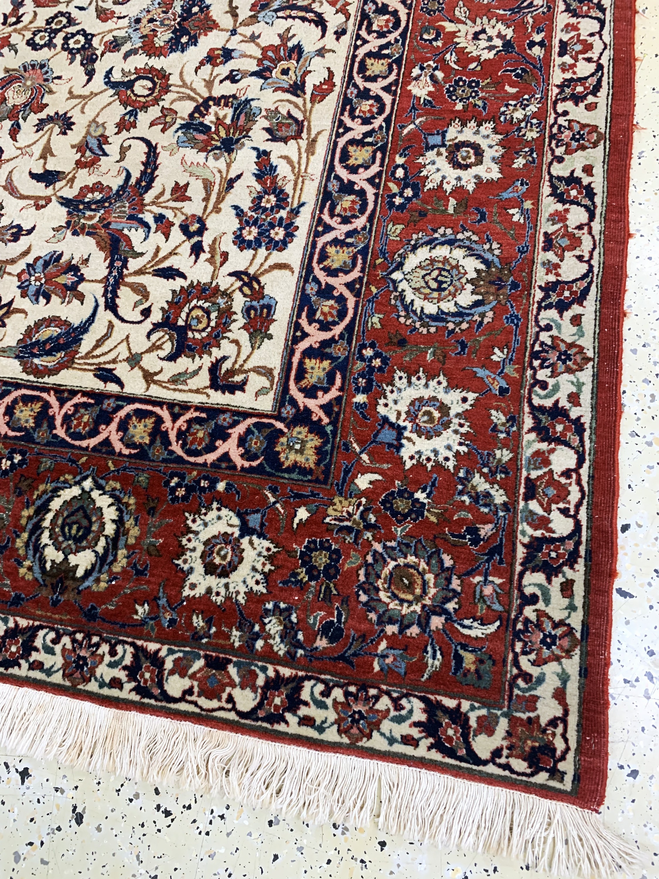 Detail d: Esfahan fein alt, Persien, Anfang 20.Jhd, Wolle auf Baumwolle, ca. 303 x 210 cm, EHZ: 3