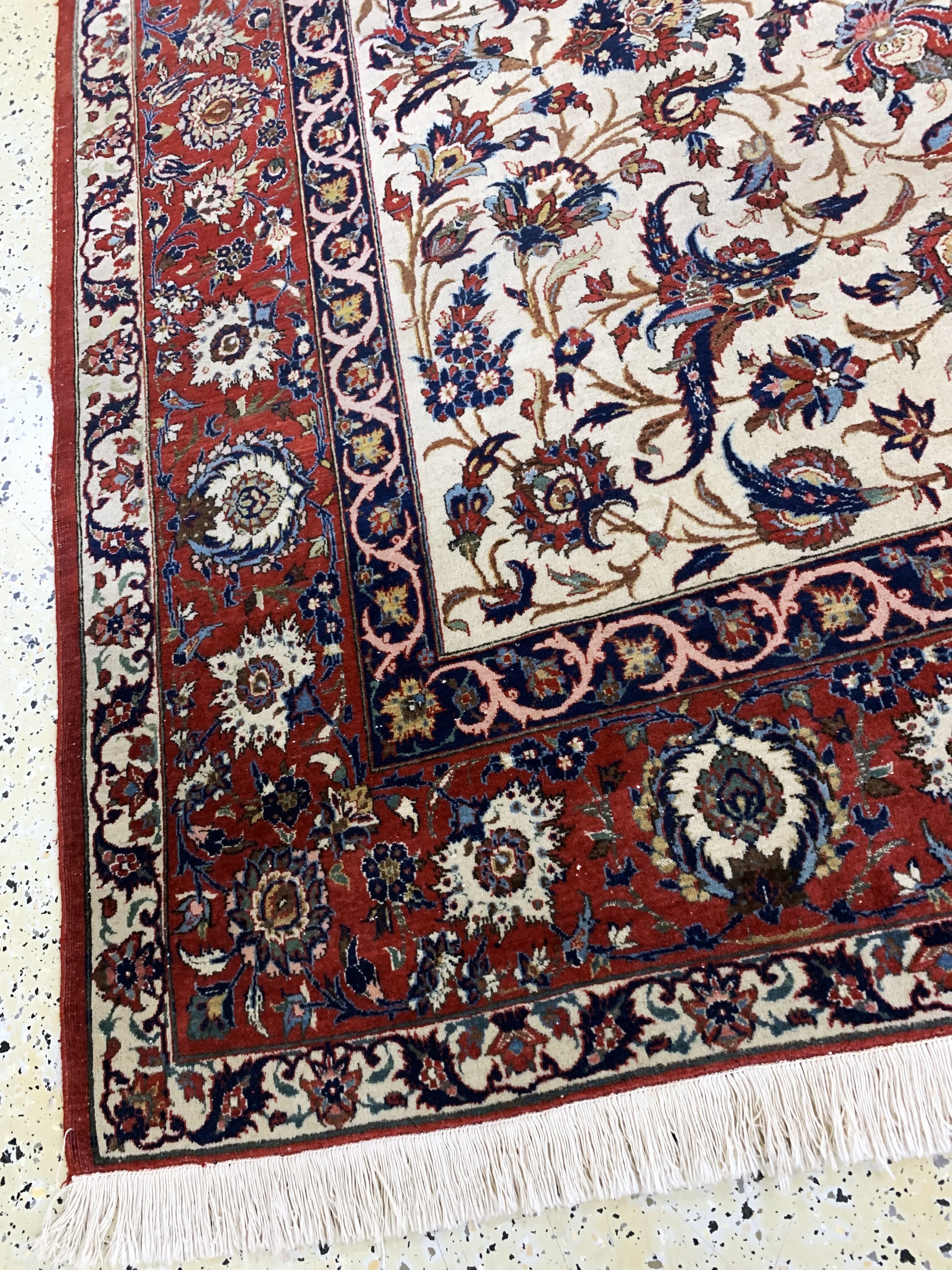 Detail f: Esfahan fein alt, Persien, Anfang 20.Jhd, Wolle auf Baumwolle, ca. 303 x 210 cm, EHZ: 3