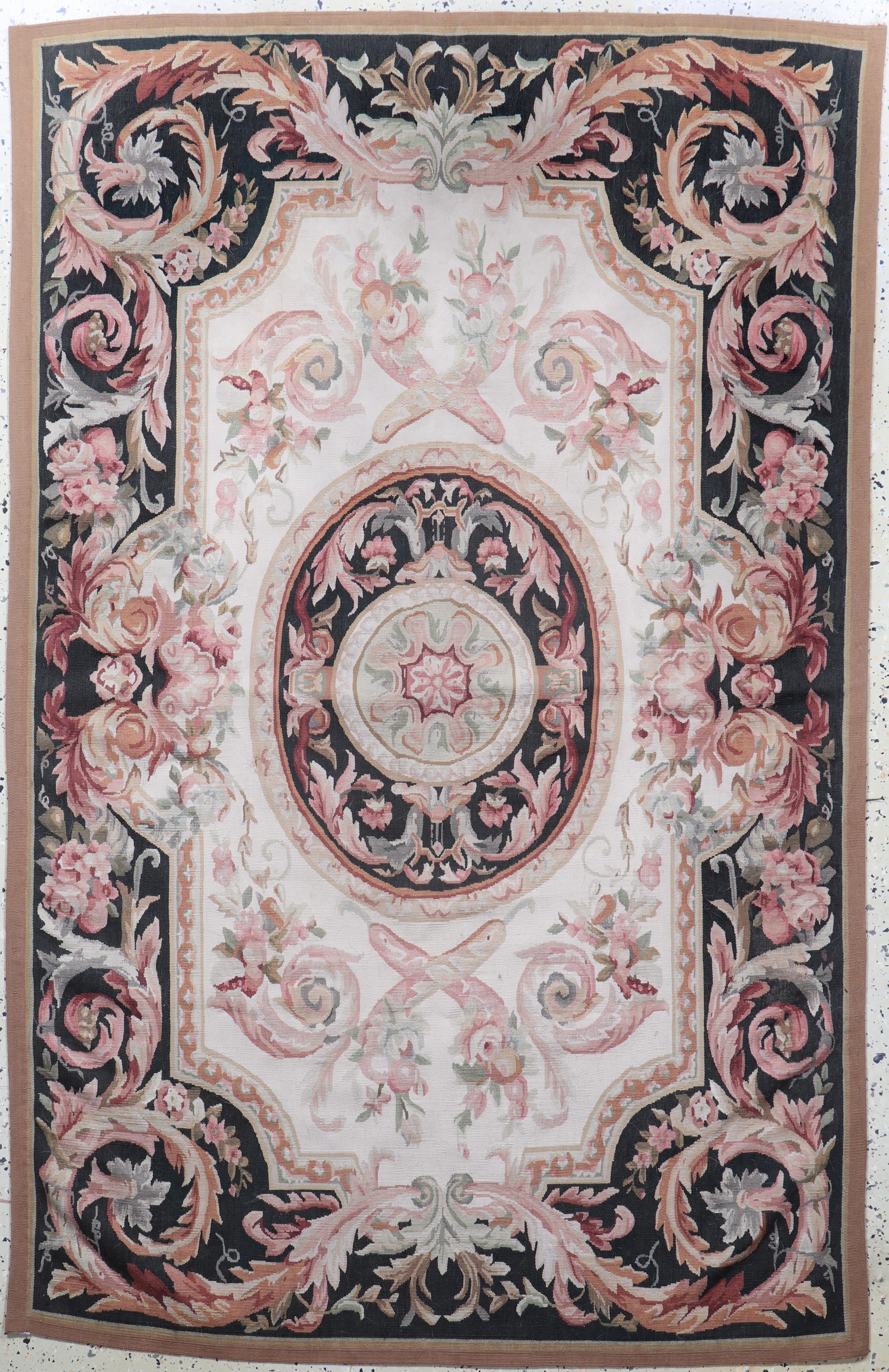 Aubusson"flachgewebt", China, Ende 20.Jhd, Wolle auf Baumwolle, ca. 185 x 120 cm, EHZ: 1-2