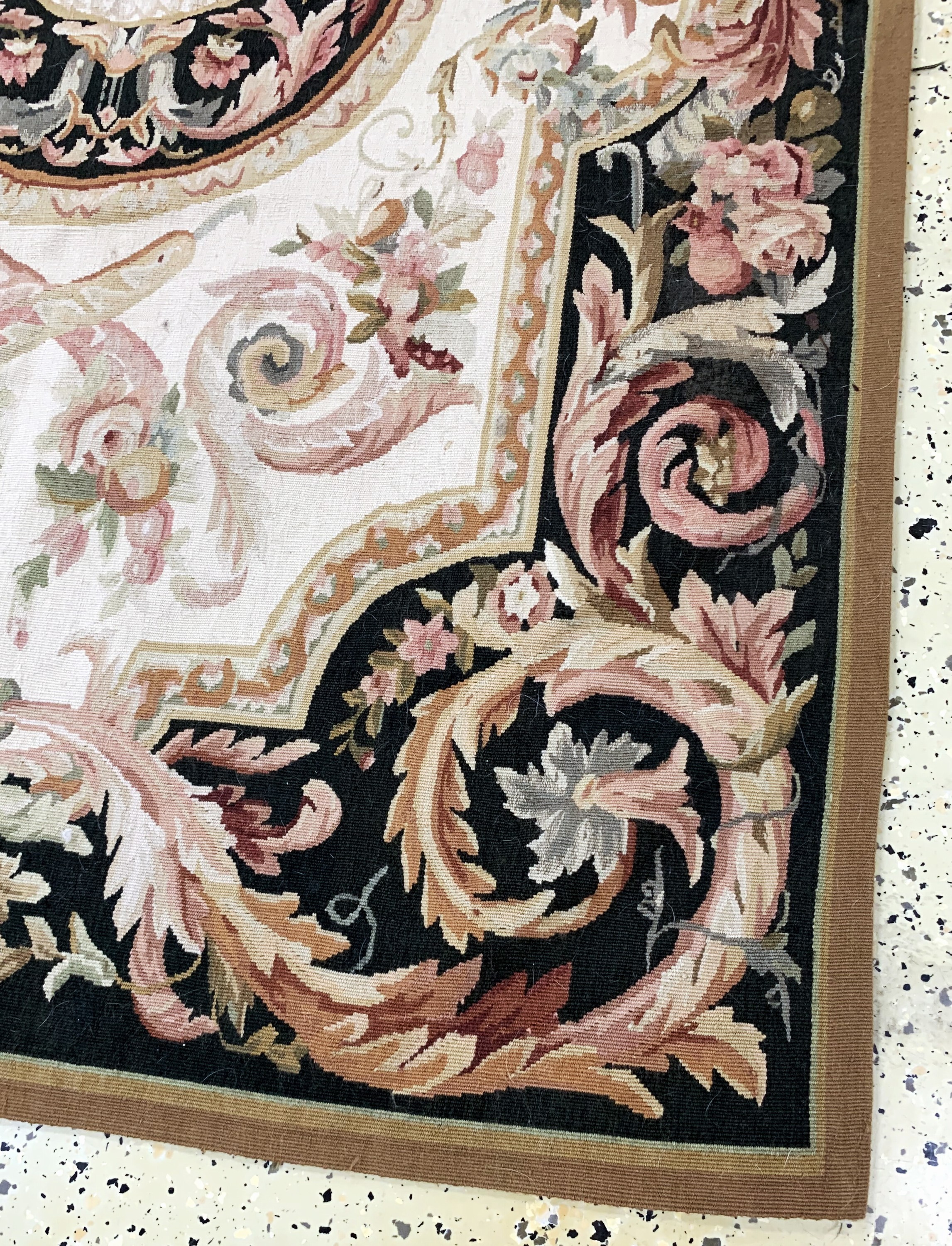 Detail c: Aubusson"flachgewebt", China, Ende 20.Jhd, Wolle auf Baumwolle, ca. 185 x 120 cm, EHZ: 1-2