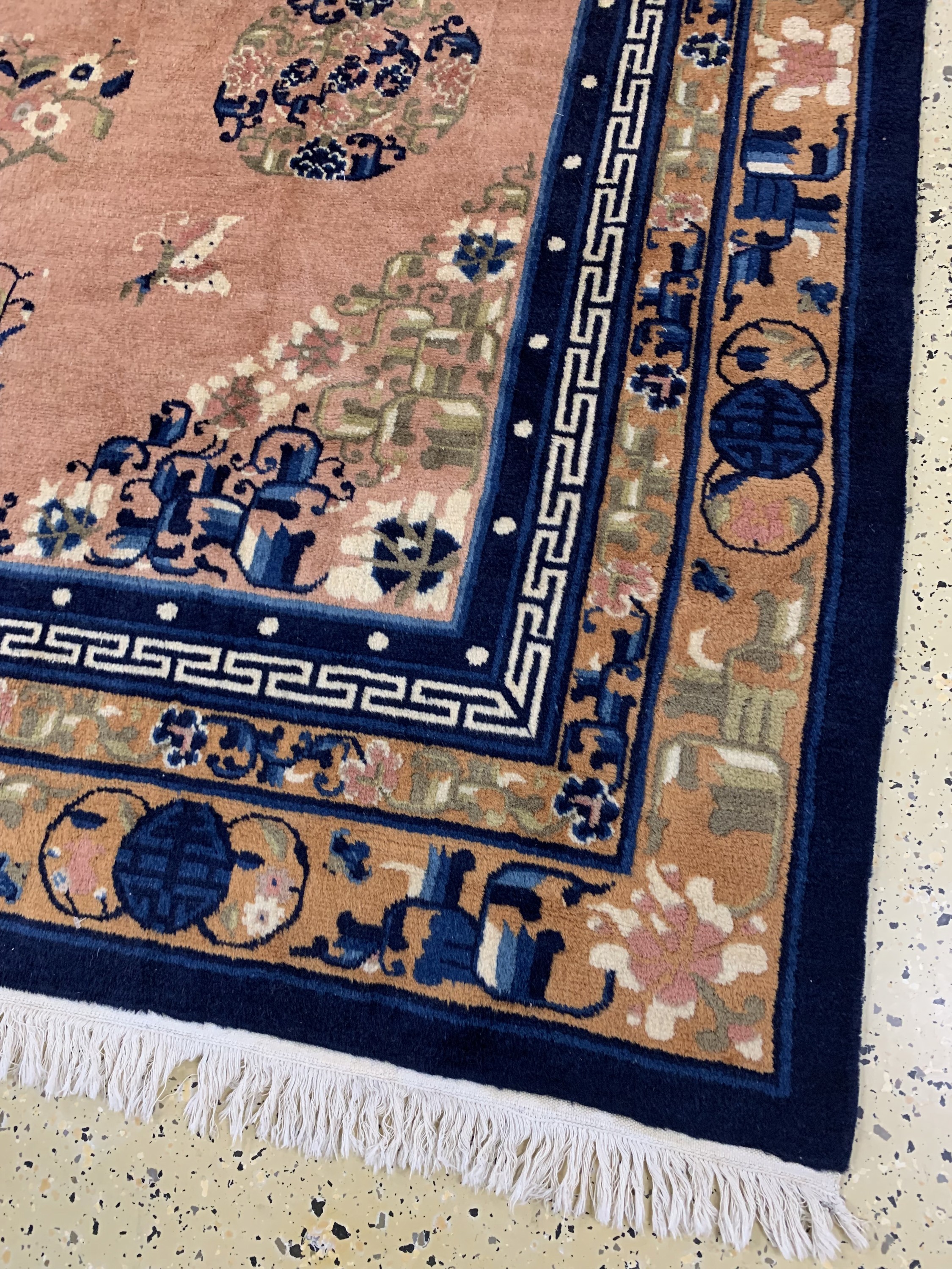 Detail a: Antik-Finish, China, Mitte 20.Jhd, Wolle auf Baumwolle, ca. 275 x 185 cm, gereinigt, EHZ: 1-2