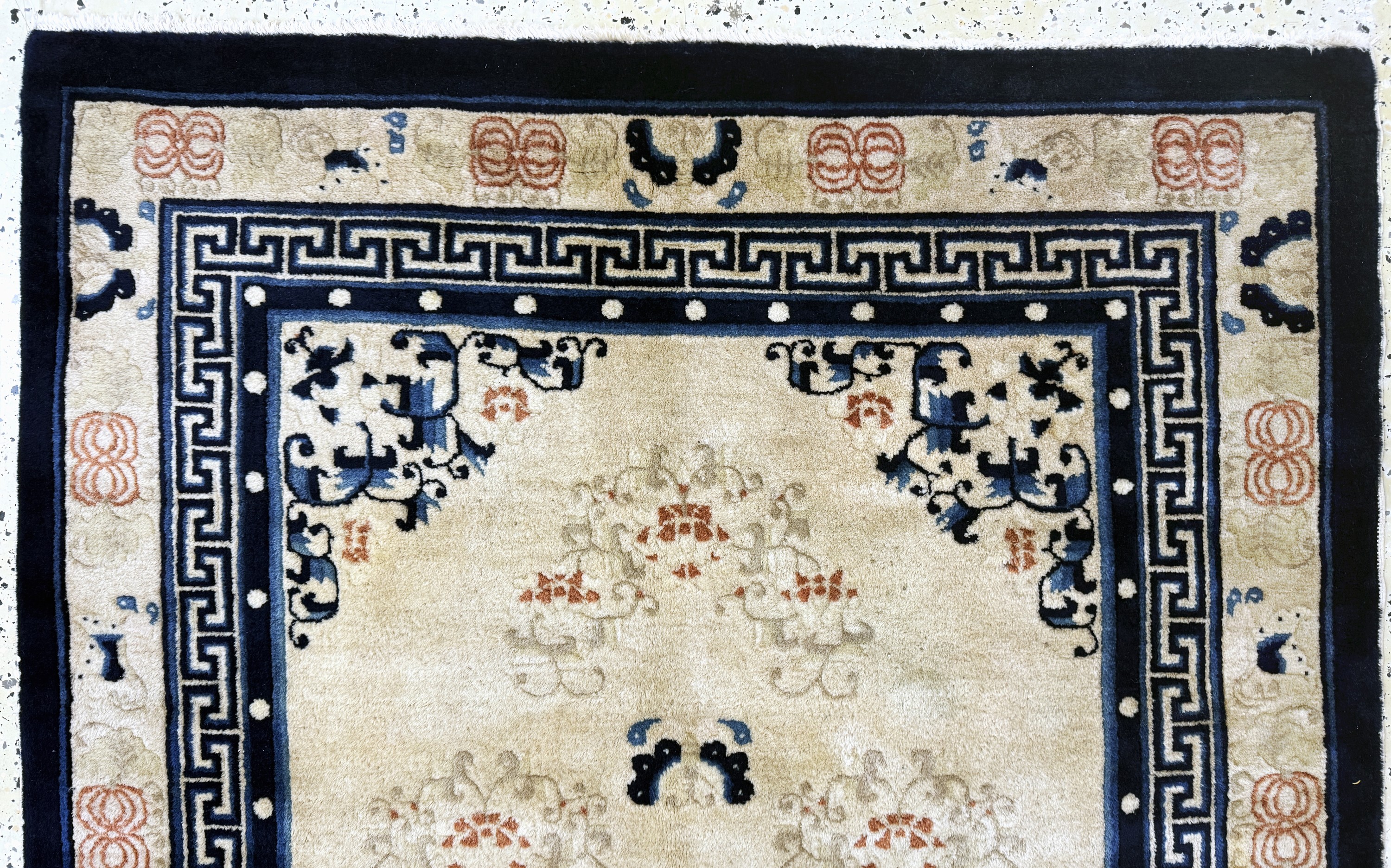 Detail a: Peking alt, China, Mitte 20.Jhd, Wolle auf Baumwolle, ca. 213 x 128 cm, gereinigt, EHZ: 2