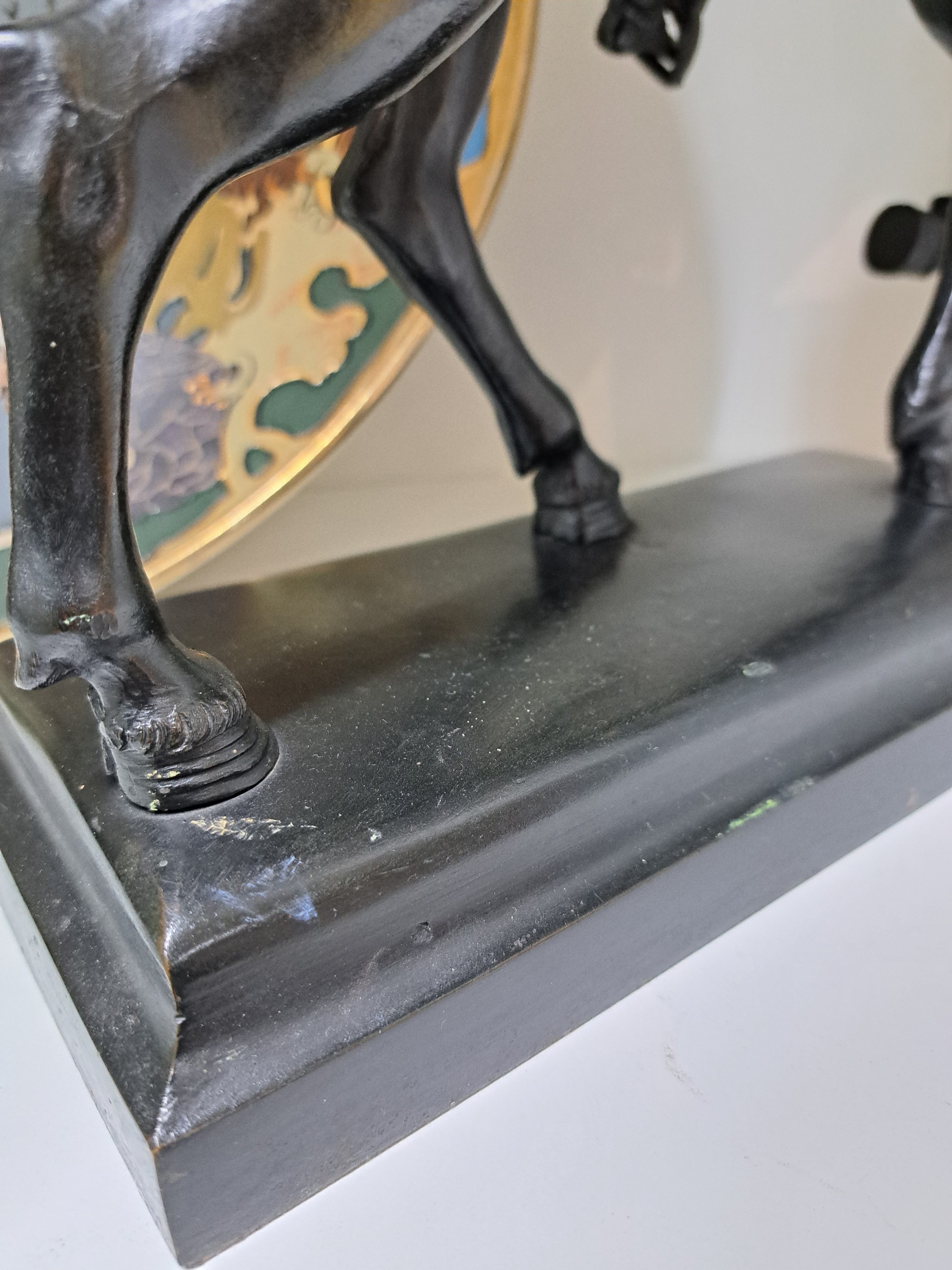 Detail k: Bronzeskulptur, Reiterstandbild des Condottiere Bartolomeo Colleoni, Italien, um 1900, Nach dem Original von Andrea del Verrocchio (1435-1488), ...