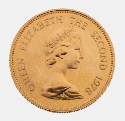Image Goldmünze, 1000 Hongkong Dollar, 1978, Queen Elizabeth II., Jahr des Pferdes