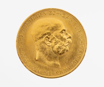 Image 26980325 - Goldmünze 100 Kronen, Österreich-Ungarn, 1915, offizielle Nachprägung, ...