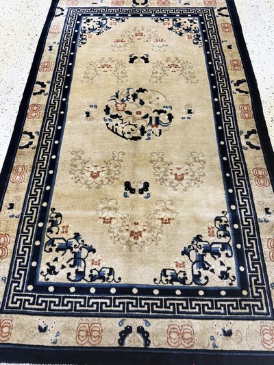 26980333d - Peking alt, China, Mitte 20.Jhd, Wolle auf Baumwolle, ca. 213 x 128 cm, gereinigt, EHZ: ...