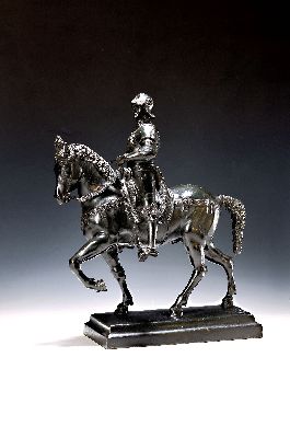 Image 26980340 - Bronzeskulptur, Reiterstandbild des Condottiere Bartolomeo Colleoni, Italien, um 1900, ...