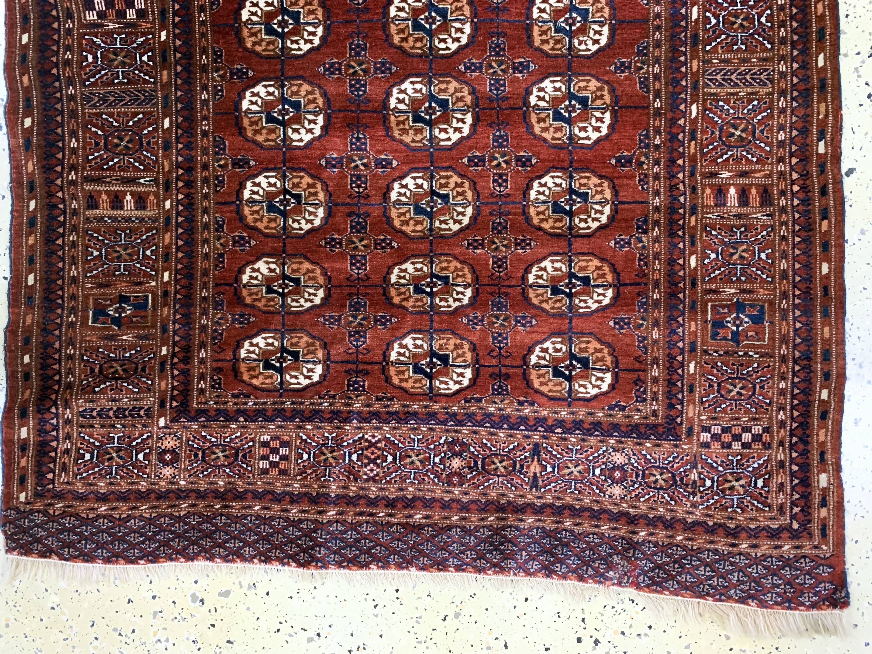 Detail d: 2 Lots Buchara Brücken, Turkmenistan, Anfang 20.Jhd, Wolle auf Wolle, ca. 160 x 122 cm, ca. 120 x 87 cm, EHZ: 2-3