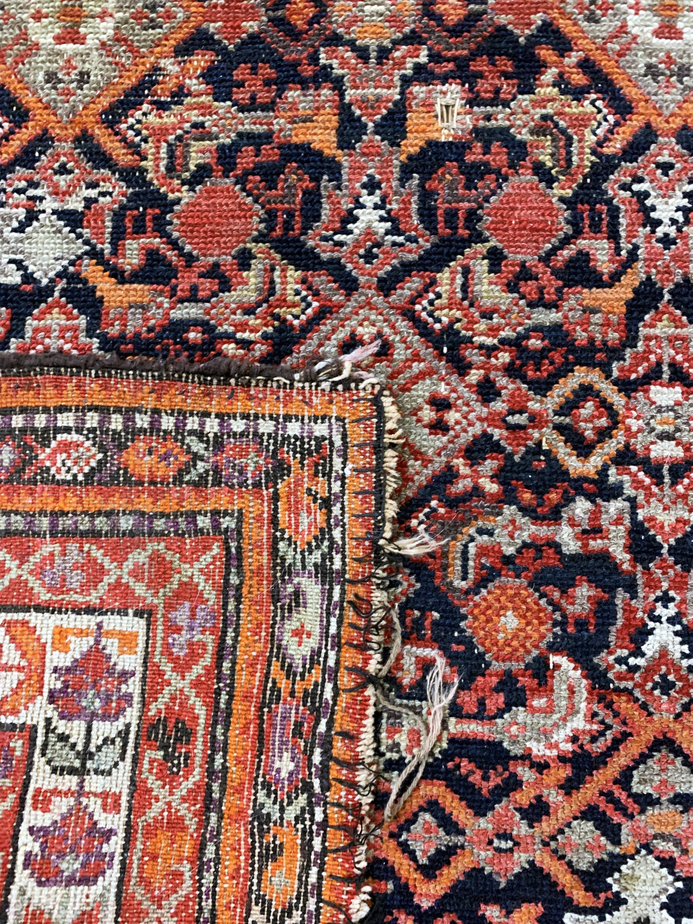 Detail f: Malayer antik, Persien, 19.Jhd, Wolle auf Baumwolle, ca. 190 x 140 cm, EHZ: 4