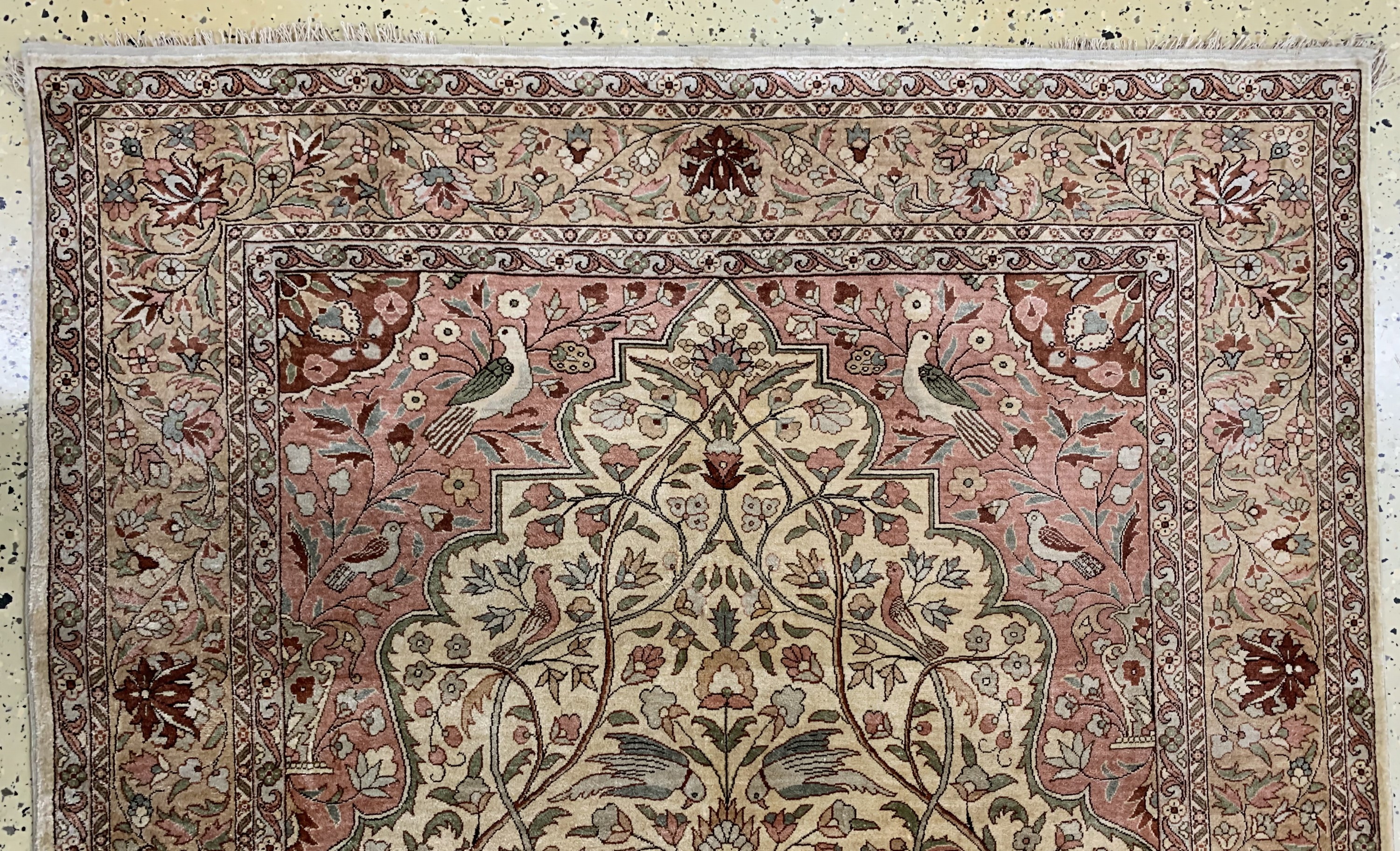 Detail a: Seiden Kayseri, Türkei, Mitte 20.Jhd, reineNaturseide, ca. 185 x 124 cm, EHZ: 1-2