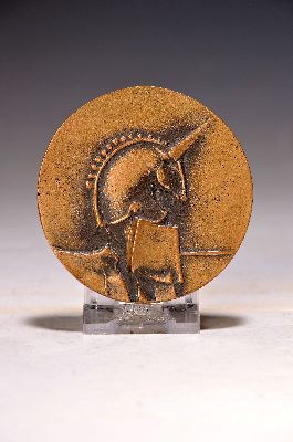 26980760k - Gernot Rumpf, 1941-2025, Bronzemedaille, Einhorn und Lindenblatt, monogrammiert, D. 4,5 ...