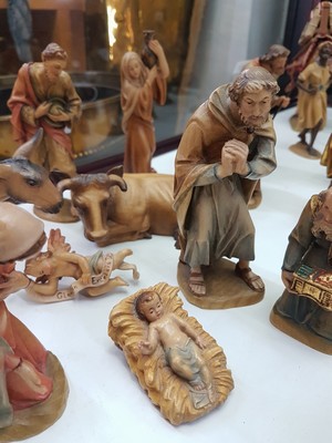 26980866i - Krippenfiguren, Anri Südtirol, Italien, Holz, handgeschnitzt und gefasst, 3 Magier ...