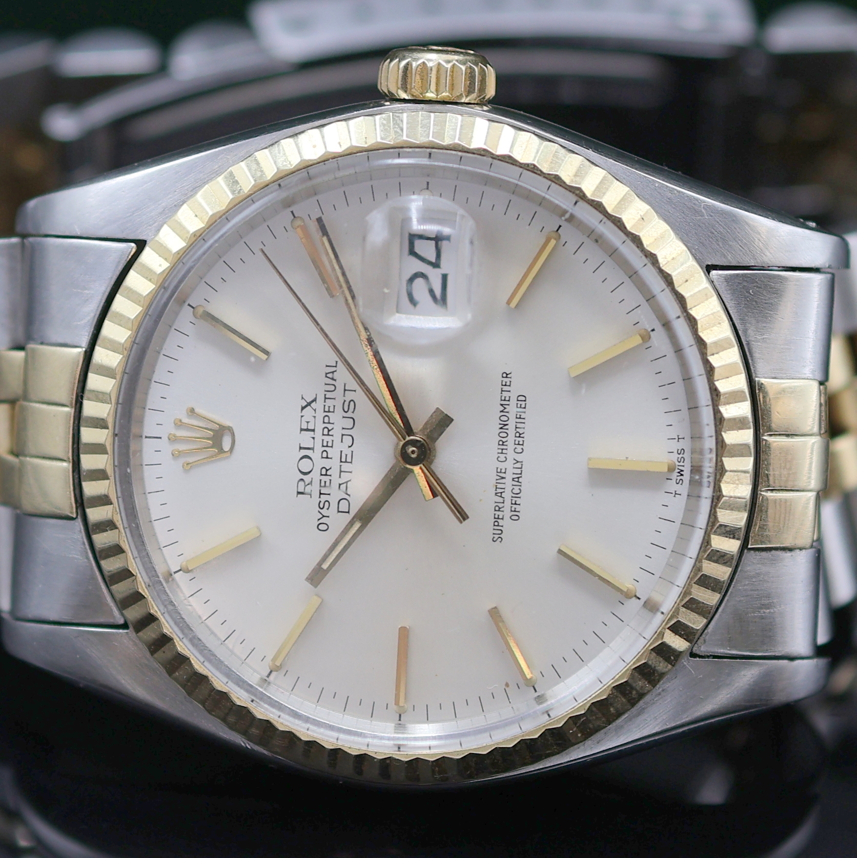 Detail a: ROLEX Oyster Perpetual Datejust in Stahl/Gold Referenz 16013, Schweiz um 1977, Automatik, verschr. Oystergeh., Stahl/Gold-Jubileeband Ref. 62510H m. ...