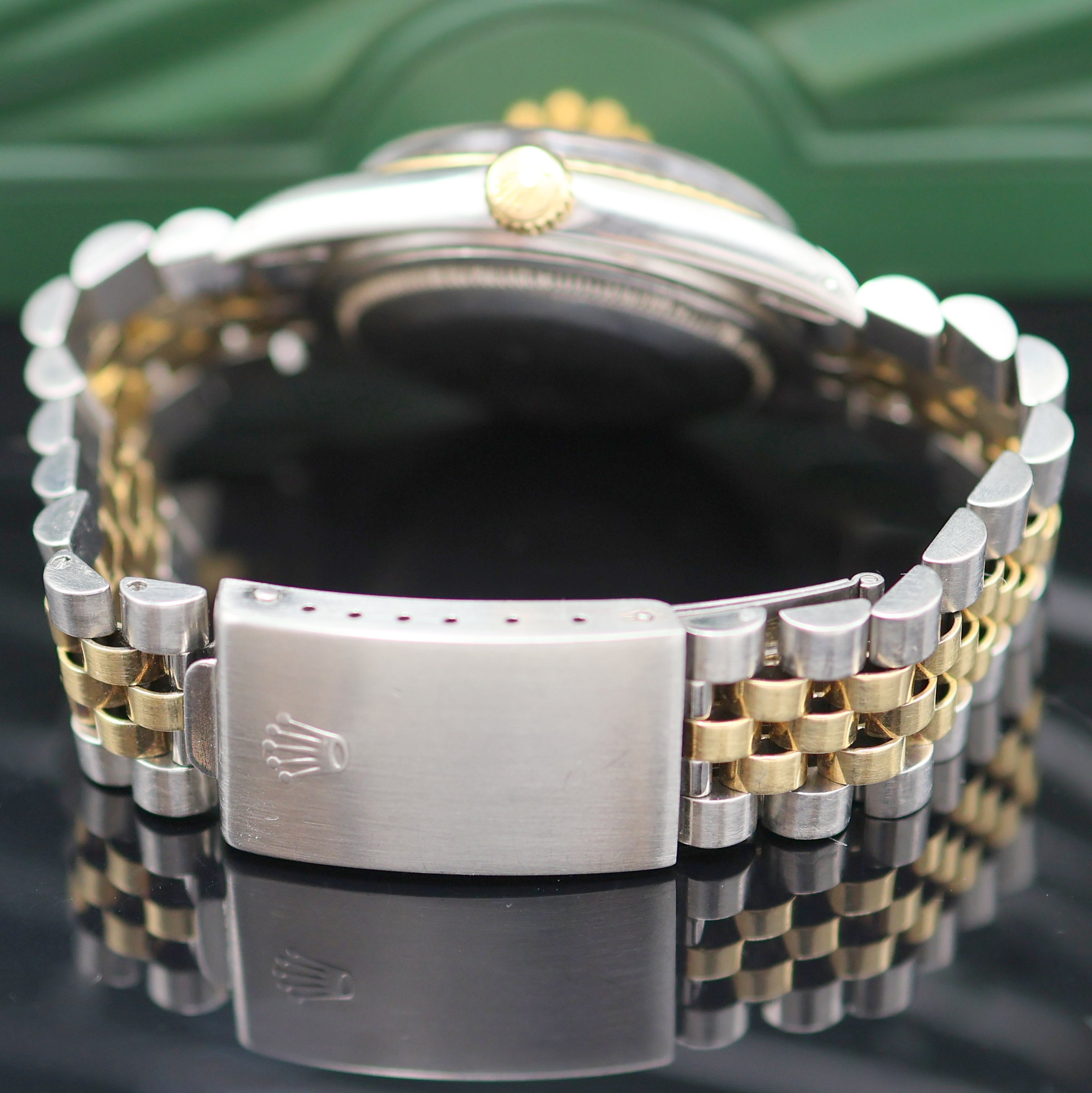Detail b: ROLEX Oyster Perpetual Datejust in Stahl/Gold Referenz 16013, Schweiz um 1977, Automatik, verschr. Oystergeh., Stahl/Gold-Jubileeband Ref. 62510H m. ...