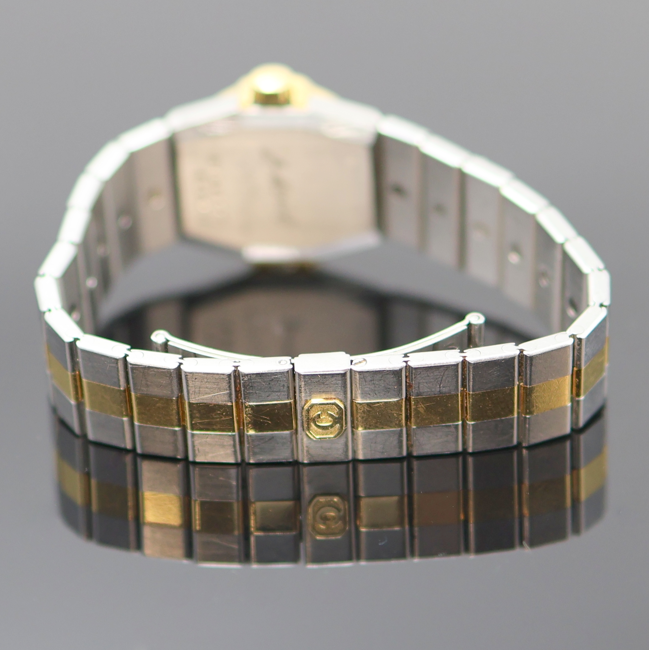 Detail c: CHOPARD St. Moritz diamantbesetzte Damenarmbanduhr in Stahl/Gold Referenz 8024/11, Schweiz um 1995, quartz, 2-tlg. Geh., 8-fach über Lünette ...