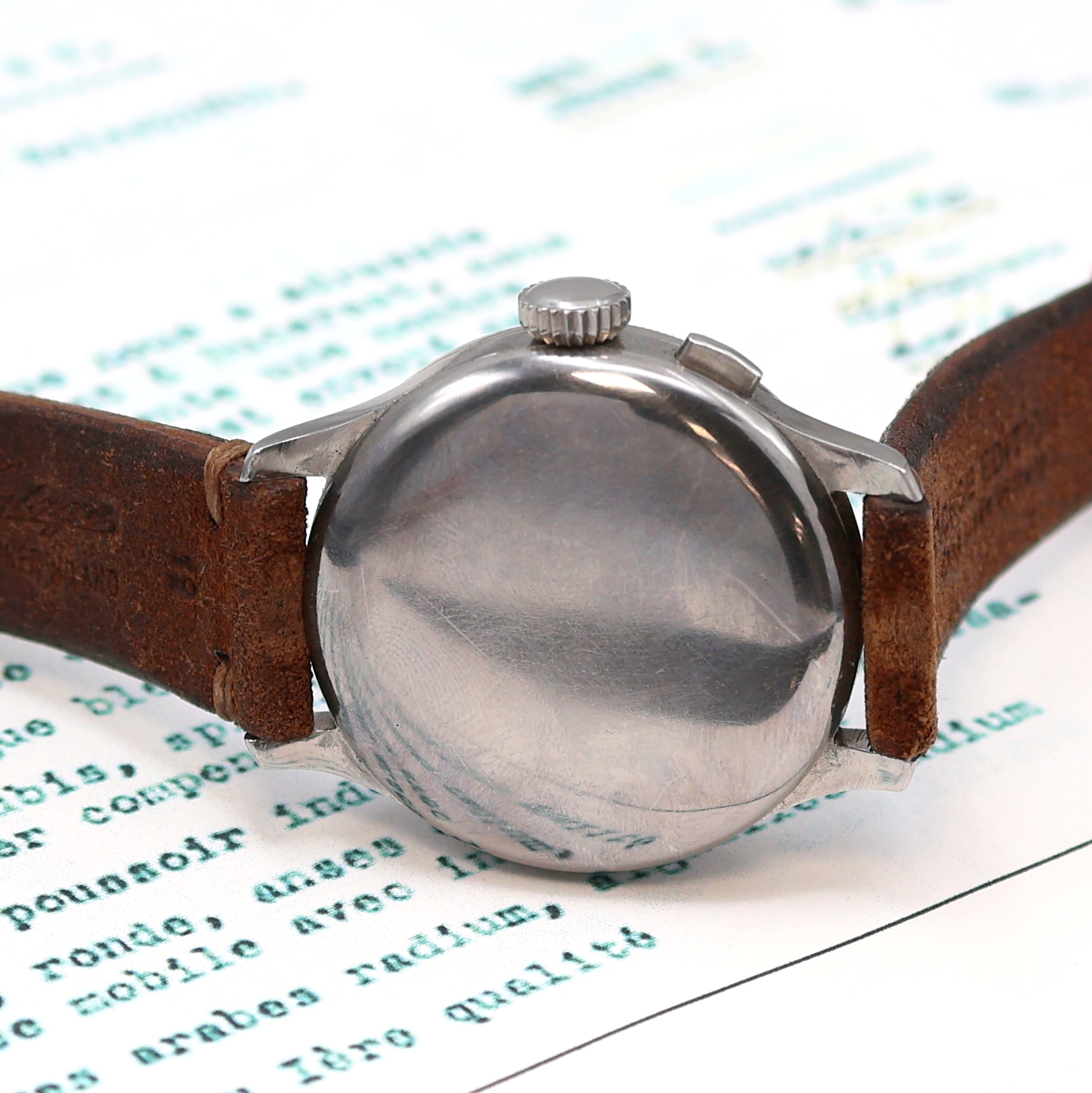 Detail d: LONGINES 13ZN sehr seltener Fliegerchronograph der rumänischen Luftwaffe Referenz 6476/3811, Schweiz verk. an die rumänische Flotila Hidroaviatie ...