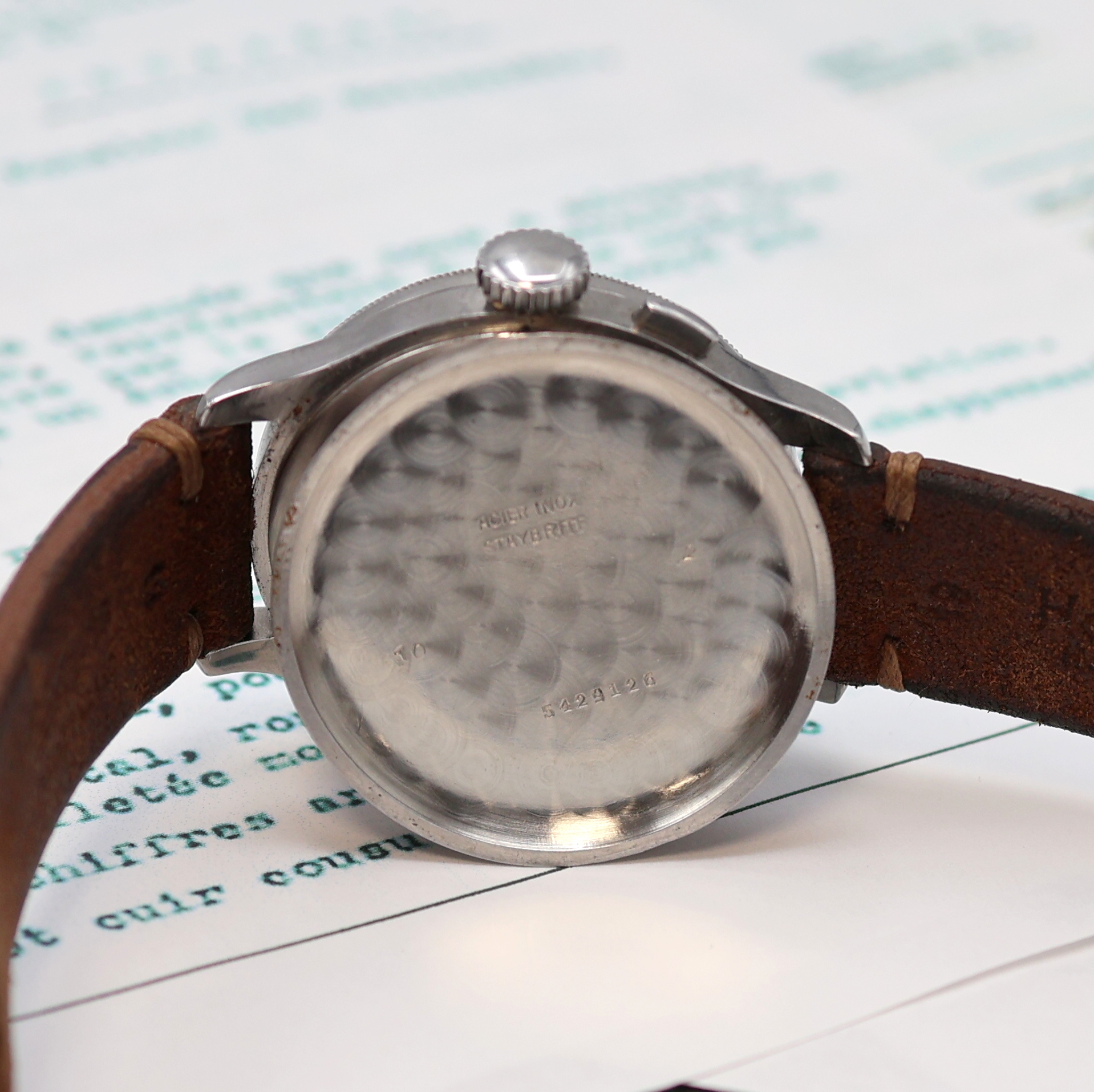 Detail h: LONGINES 13ZN sehr seltener Fliegerchronograph der rumänischen Luftwaffe Referenz 6476/3811, Schweiz verk. an die rumänische Flotila Hidroaviatie ...