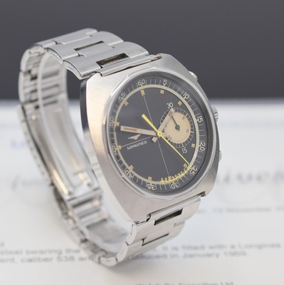 26981072b - LONGINES Taucher-Chronograph Kaliber 538 mit Flyback in Stahl Referenz 8225, Schweiz lt. ...