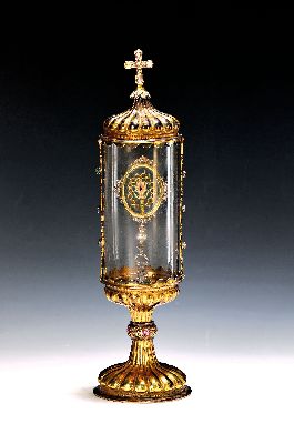 Image 26981093 - Reliquinostensorium bzw. Monstranz, ausgehendes 19.Jh., Italien, Silber überwiegend ...