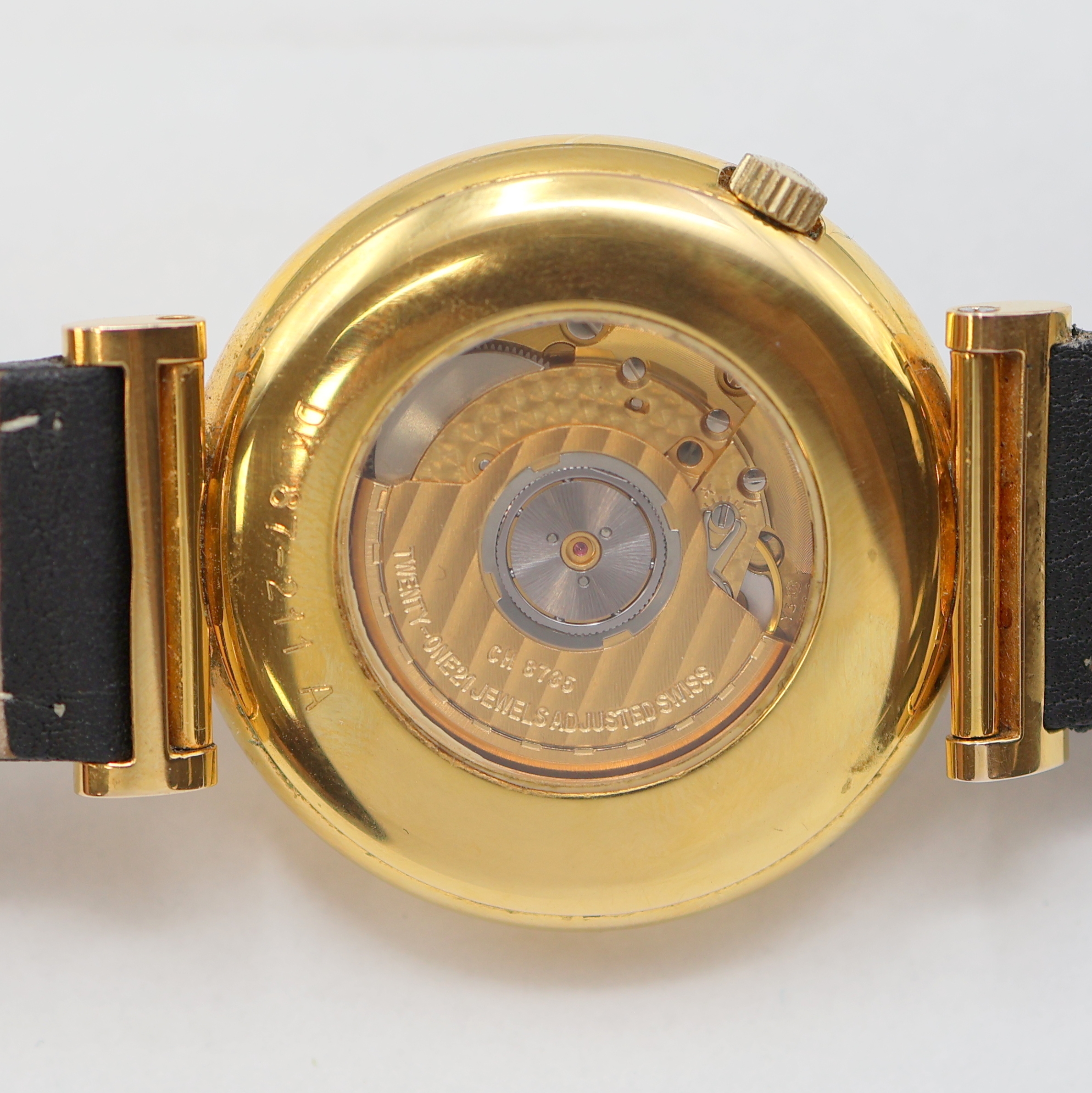 Detail f: CHRONOSWISS Kelek vergoldete Armbanduhr mit 5 -Minuten-Repetition, Schweiz um 1990, Automatik, großes, beids. vergl. Geh. m. bewegl. Bandanstößen, ...