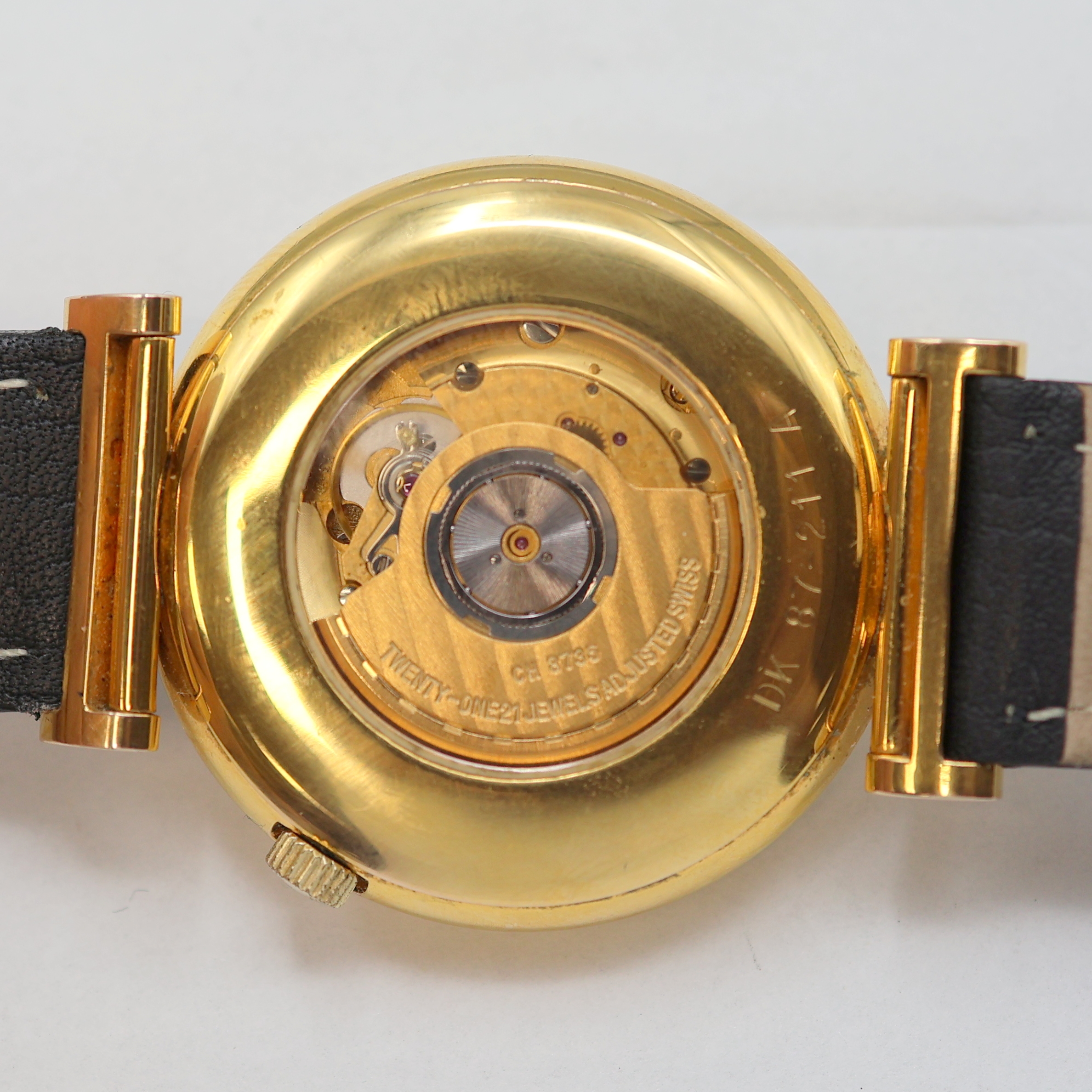 Detail g: CHRONOSWISS Kelek vergoldete Armbanduhr mit 5 -Minuten-Repetition, Schweiz um 1990, Automatik, großes, beids. vergl. Geh. m. bewegl. Bandanstößen, ...