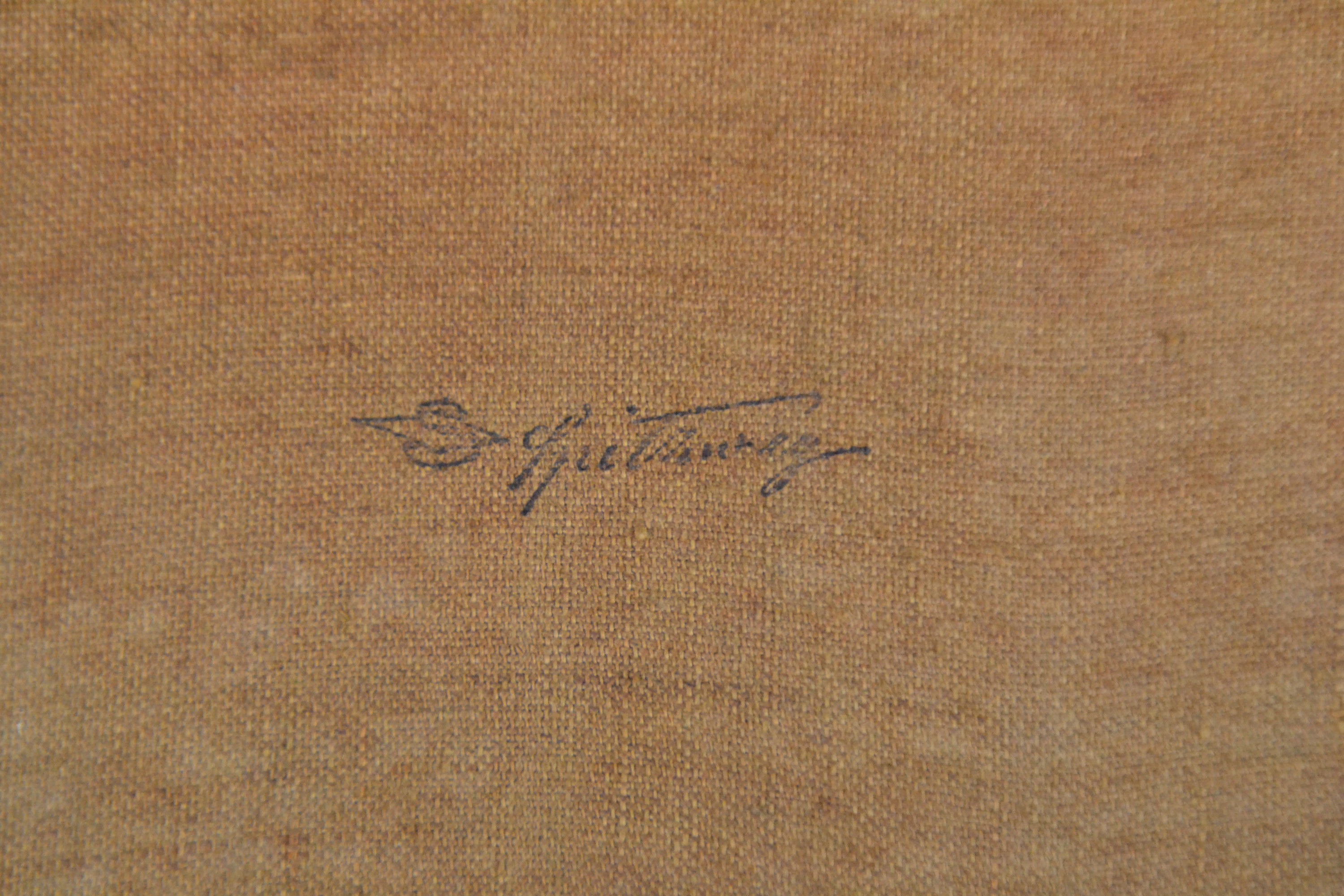 Detail b: Carl Spitzweg, 1808-1885 München, Landschaftsstudie, Öl/Lwd, um 1855, rückseitig Nachlaßstempel (Lugt 2307), ca. 21x31cm, R. ca. 37x46cm