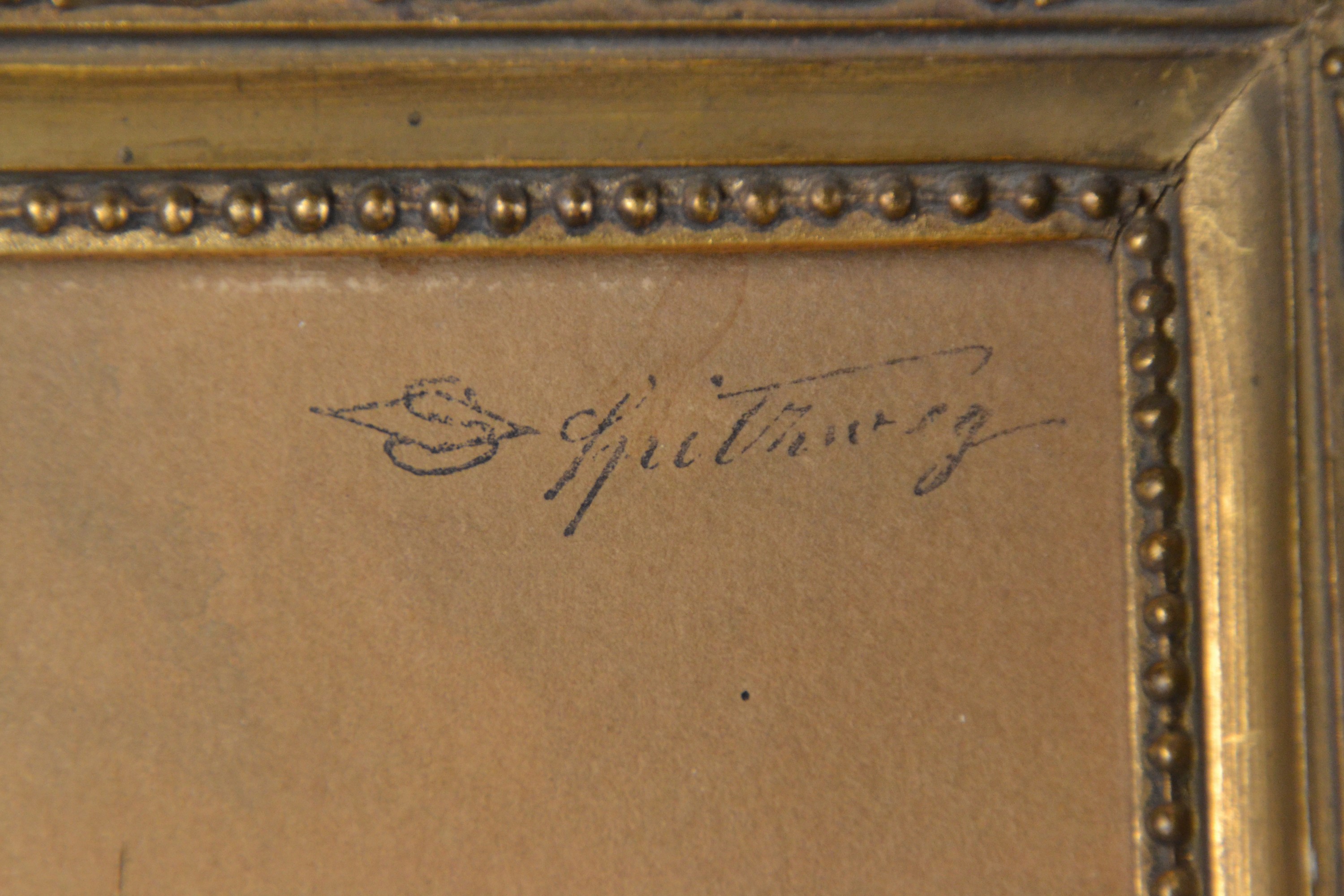 Detail d: Carl Spitzweg, 1808-1885 München, Kirche in bewaldeter Landschaft, Aquarell und Tusche auf Papier, rechts oben Nachlass- Stempel (Lugt 2307), ca. ...