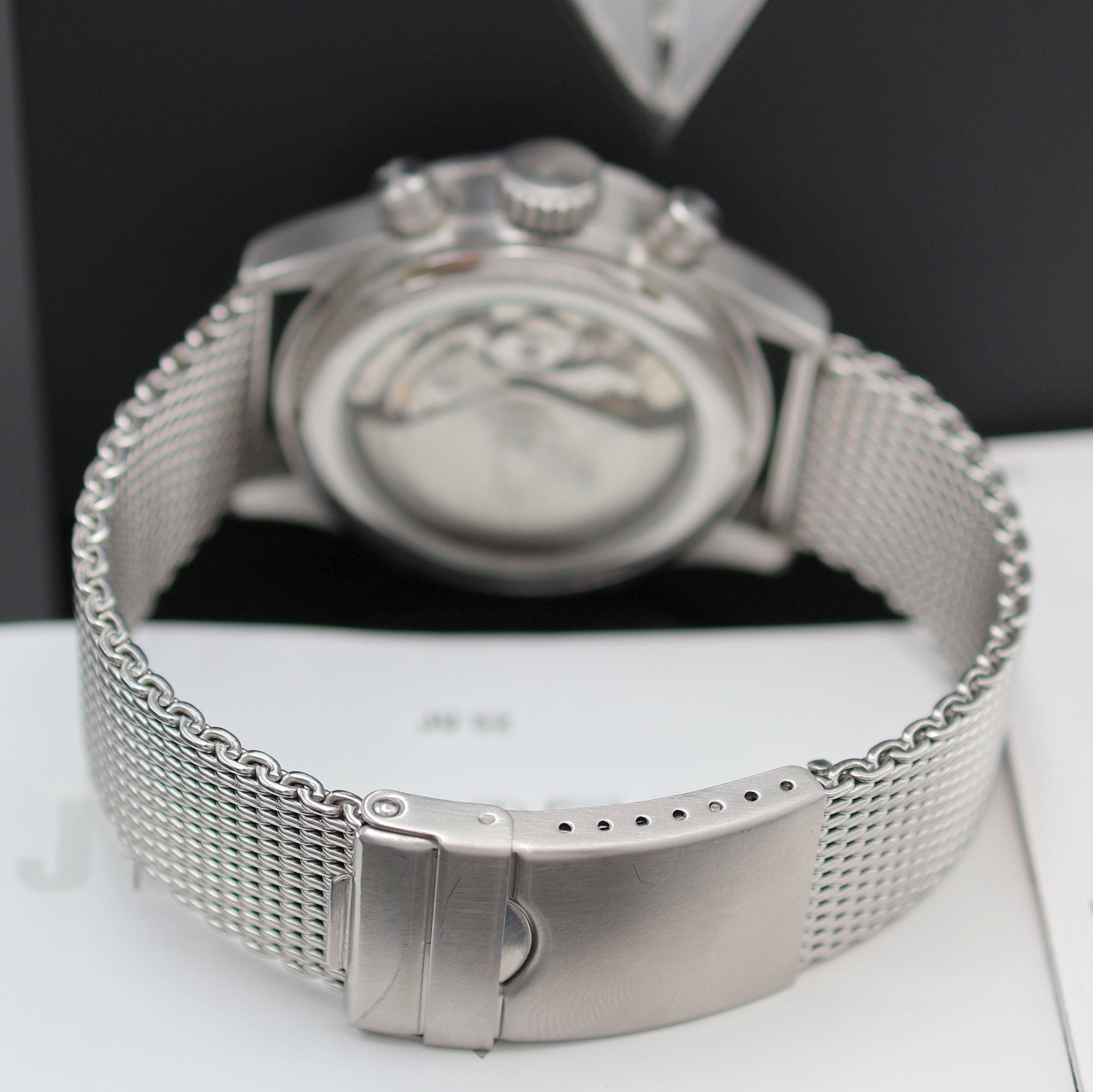 Detail b: JUNKERS Eurofighter Typhoon auf 1000 Stück limitierter Armbandchronograph, Schweiz um 2010, Automatik, beids. vergl. Edelstahlgeh., Boden verschr., ...