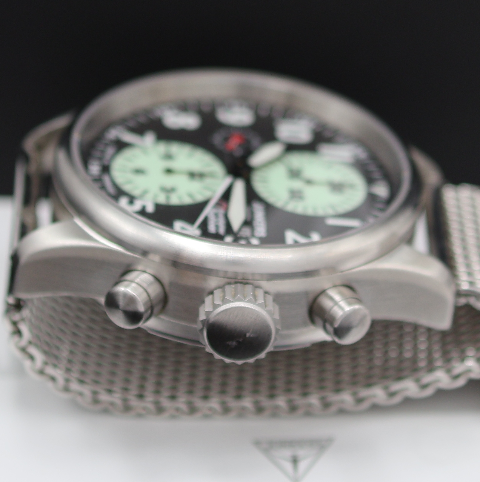 Detail c: JUNKERS Eurofighter Typhoon auf 1000 Stück limitierter Armbandchronograph, Schweiz um 2010, Automatik, beids. vergl. Edelstahlgeh., Boden verschr., ...