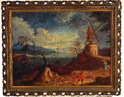 26981616k - Niederländischer Künstler des 18.Jh., niederländische Küstenlandschaft mit ...