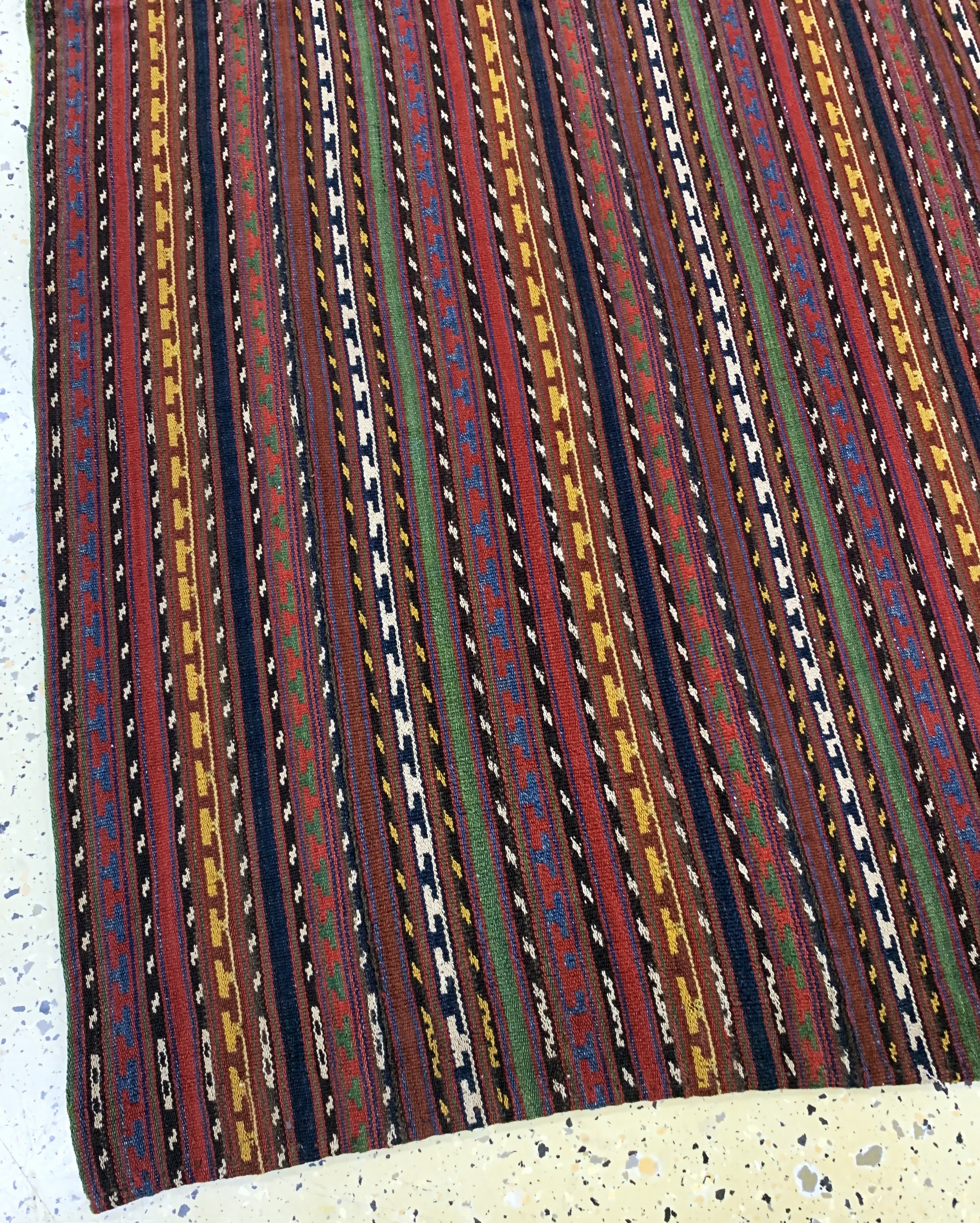 Detail b: Nomaden-Decke"Djajim", Persien, Mitte 20.Jhd, Wolle auf Wolle, ca. 195 x 155 cm, EHZ: 2