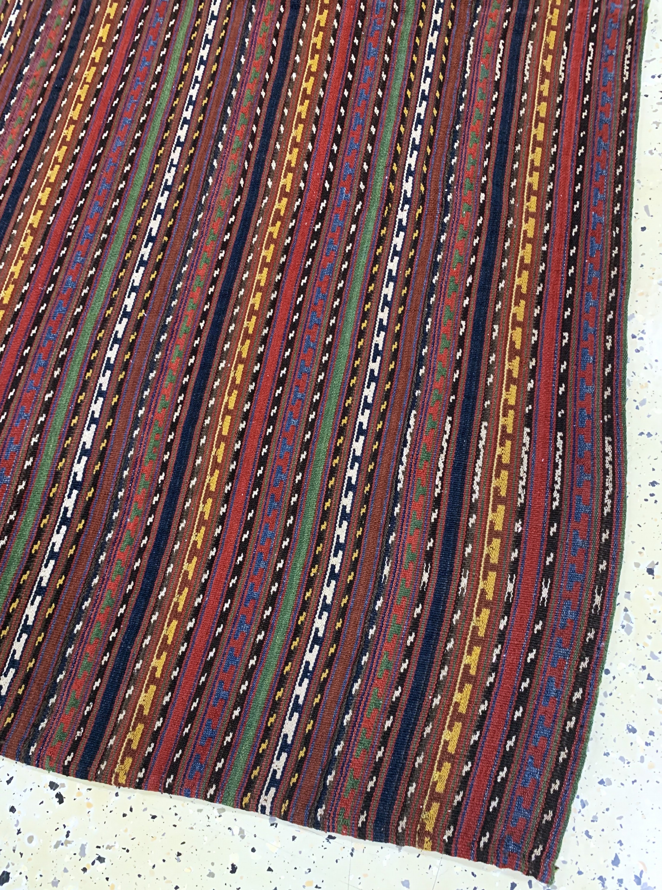 Detail c: Nomaden-Decke"Djajim", Persien, Mitte 20.Jhd, Wolle auf Wolle, ca. 195 x 155 cm, EHZ: 2