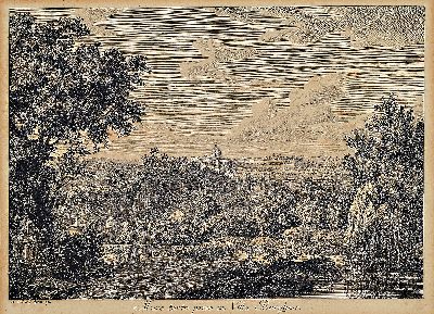 26982001a - Albert Christophe Dies, 1755-1822, 2 Kupferstiche von 1792, Ponte Lupo a Tivoli, ca. ...