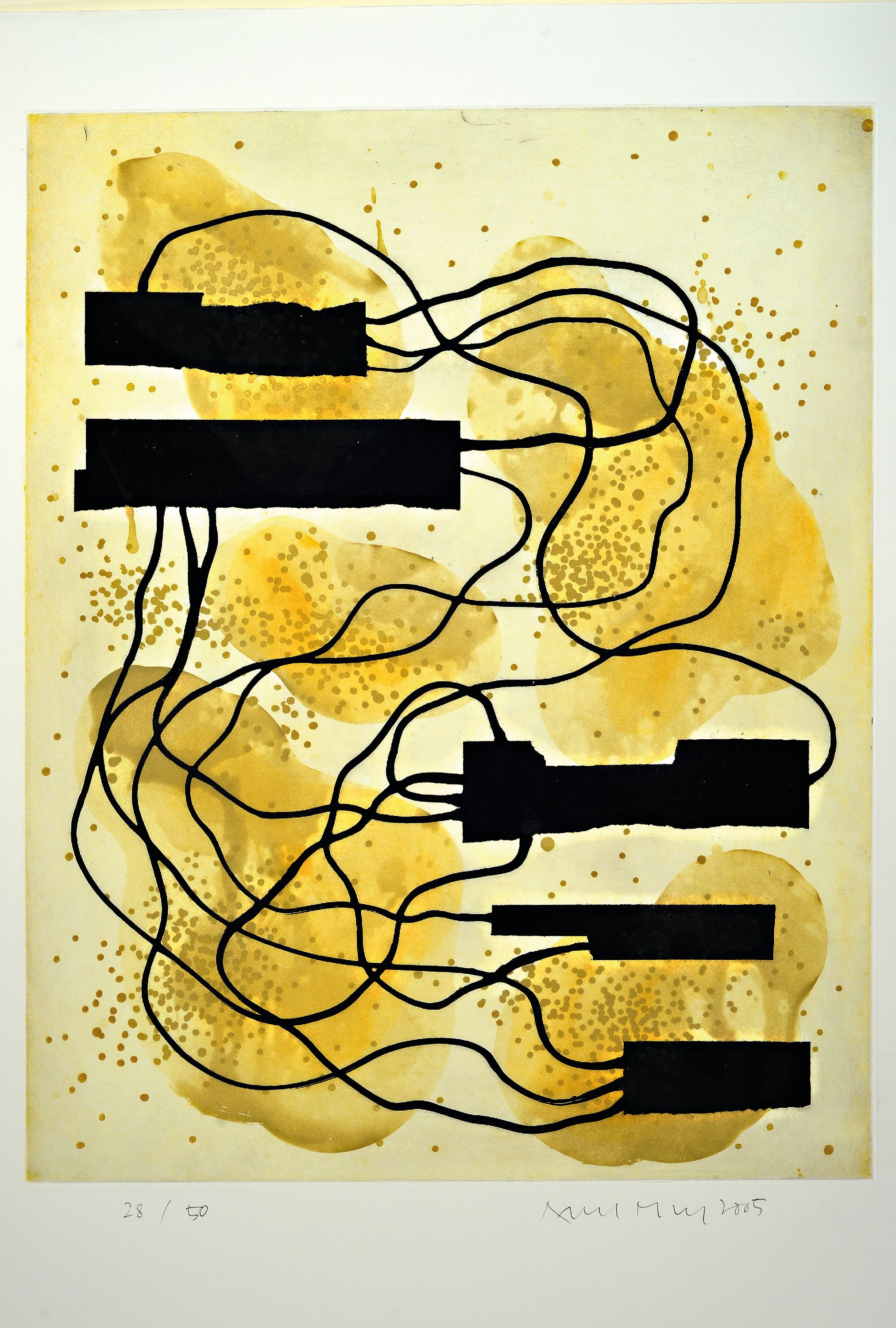 Detail k: Albert Merz, geb. 1942 in Unterägeri, lebt und arbeitet in Berlin, Farbradierung, num. 28/50, dat. 2005, ca. 76,5x57 cm