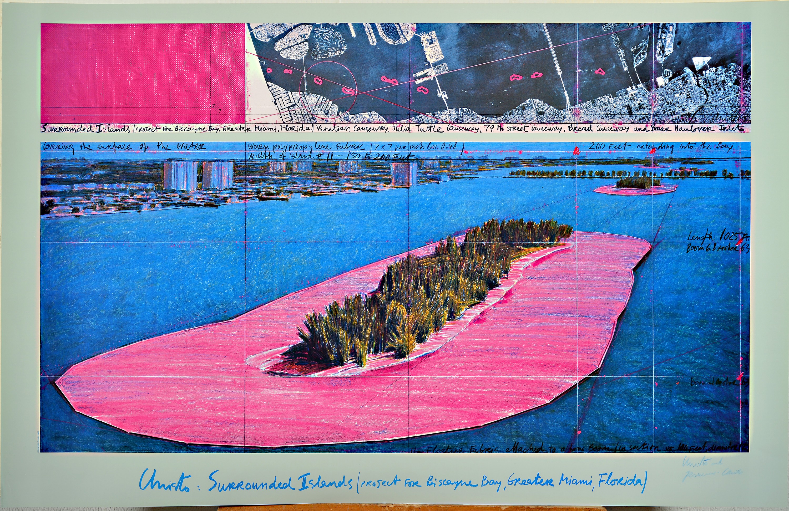 Image 26982241 - Christo und Jeanne-Claude, Titel: Surrounded Islands-Miami, Farboffset, sign., ca. ...