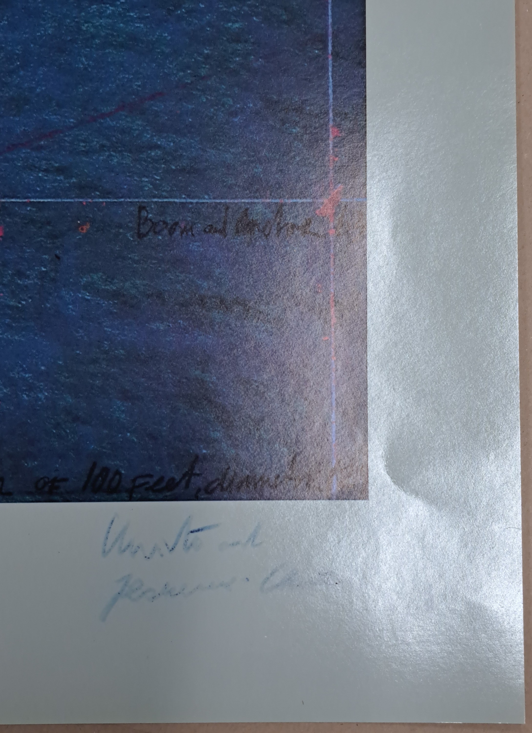Detail e: Christo und Jeanne-Claude, Titel: Surrounded Islands-Miami, Farboffset, sign., ca. 63,5x99 cm
