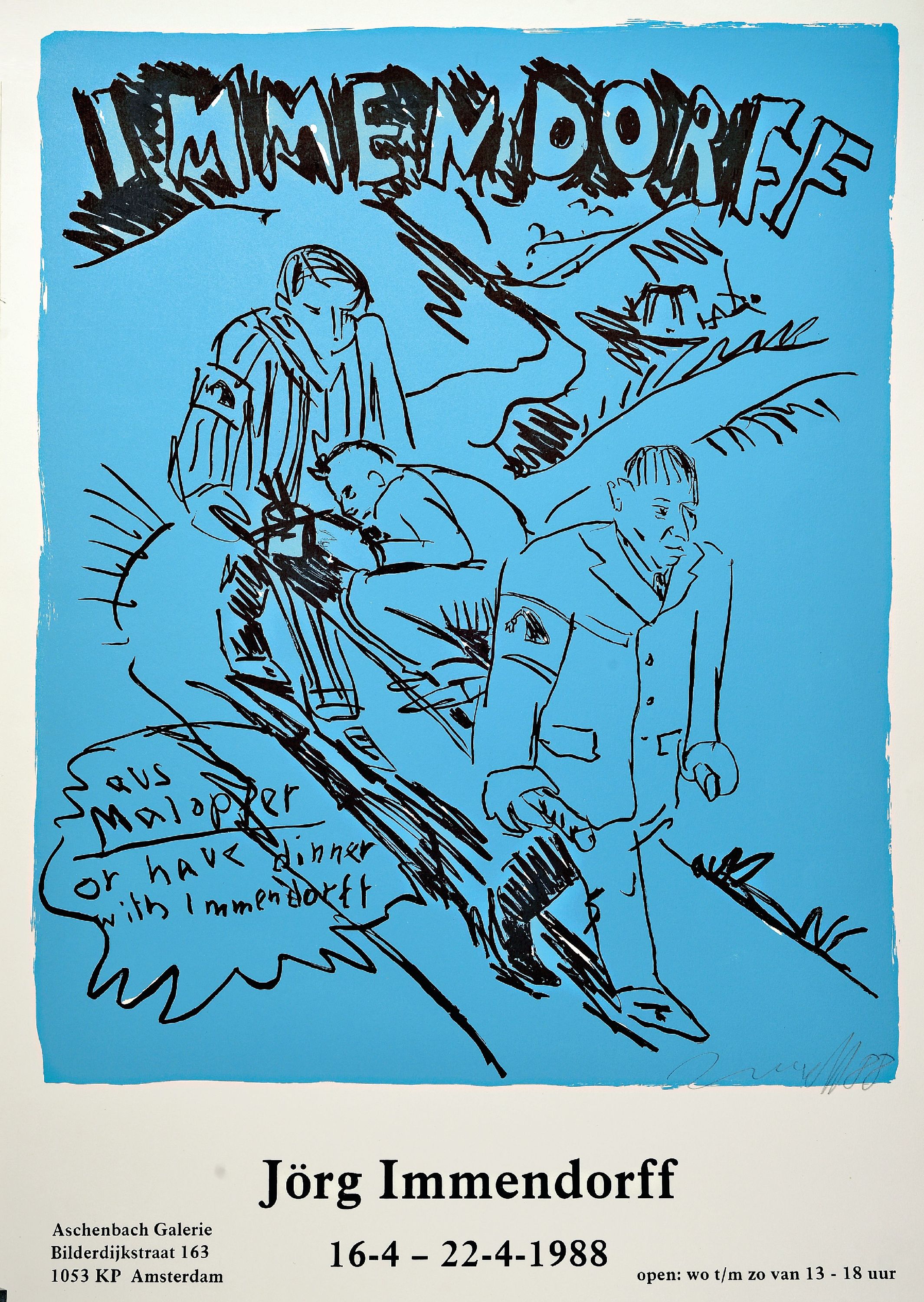 Image 26982244 - Jörg Immendorf, 1945-2007, Lithografie, Titel: Aus Malopfer oder Essen Sie mit ...