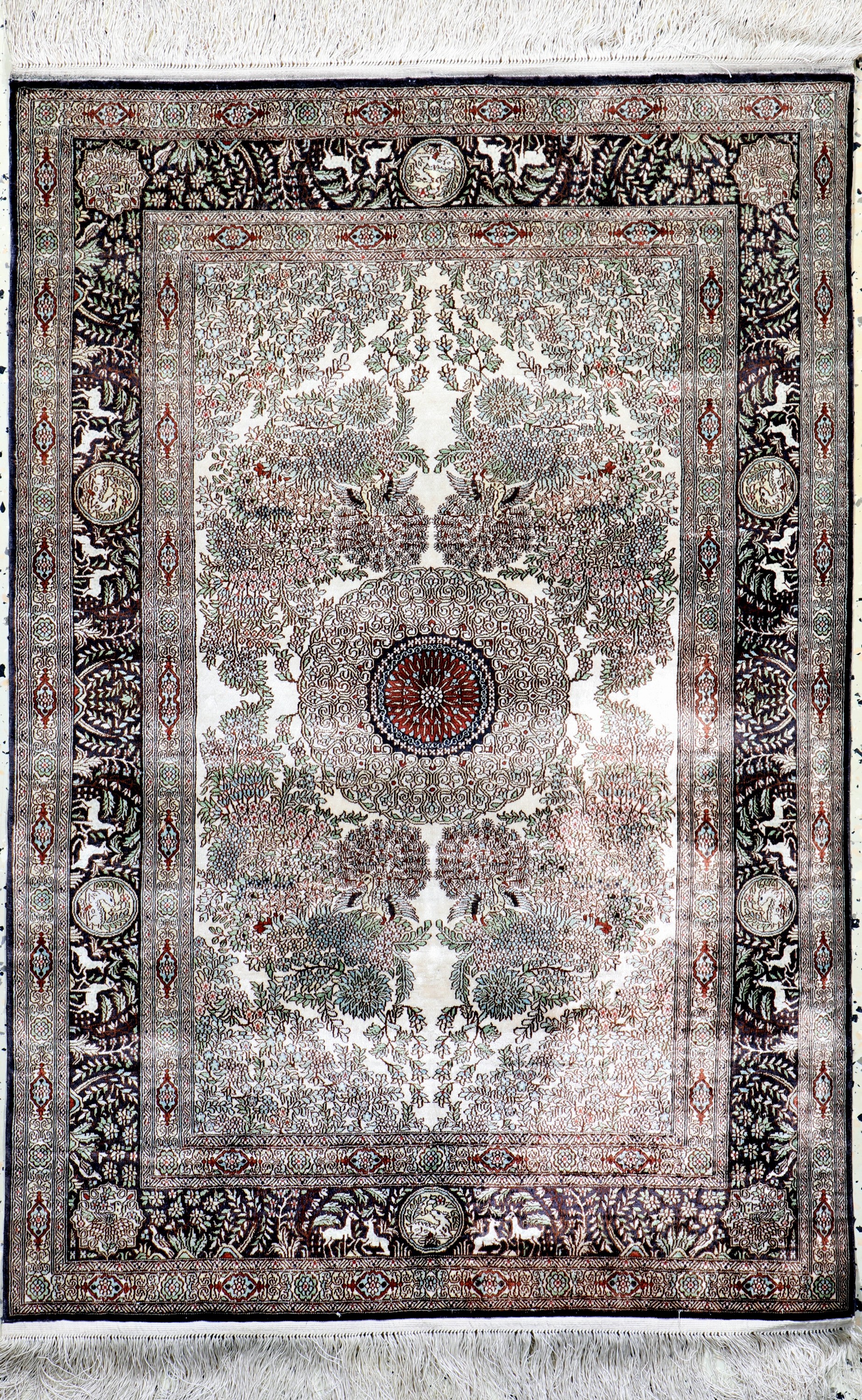 Hereke Sehr fein, China, Ende 20.Jhd, reineNaturseide, ca. 91 x 64 cm, ca. 2,2 Mio. Kn/qm, EHZ: 1-2