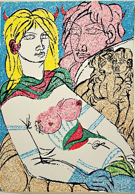 26982237k - Antonio ´Tono´ Zancanaro, 1906-1985, Titel: Selinuntea, Farblithografie auf ...