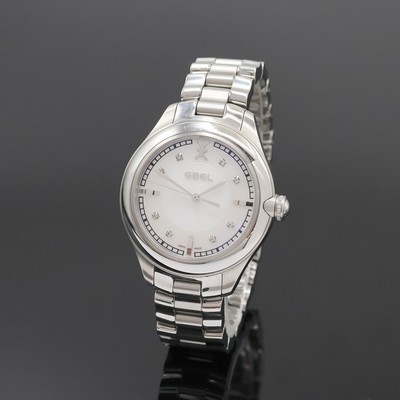 Image EBEL Damenarmbanduhr Onde, Schweiz um 2020, Edelstahlgeh. inkl. Gliederband m. dopp. ...