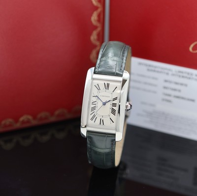 Image CARTIER ungetragene Armbanduhr Tank Americaine Referenz WSTA0018, Automatik, ...