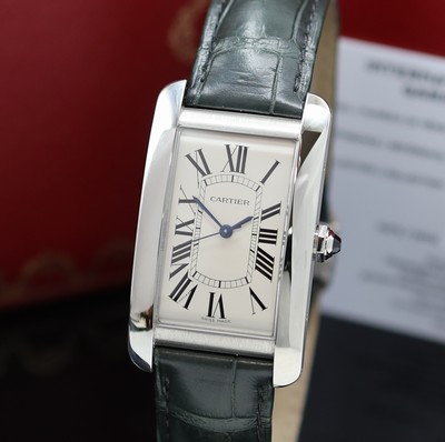 26982251a - CARTIER ungetragene Armbanduhr Tank Americaine Referenz WSTA0018, Automatik, ...