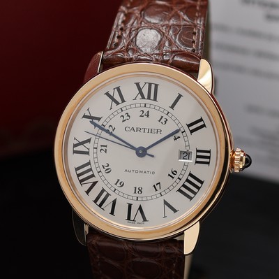 26982253a - CARTIER ungetragene Armbanduhr Ronde Solo Referenz W6701009, Automatik, Rosegold 750/000 ...